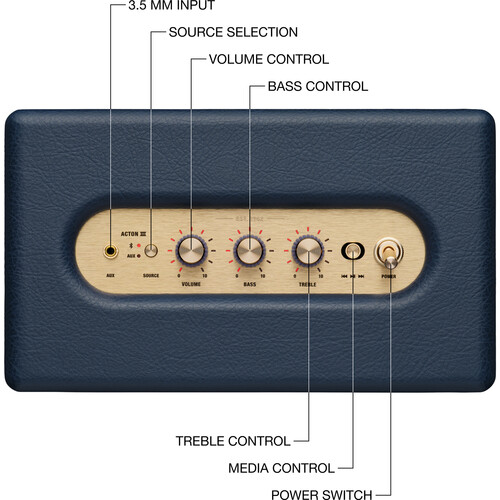 Marshall Acton III Bluetooth Speaker - Midnight Blue