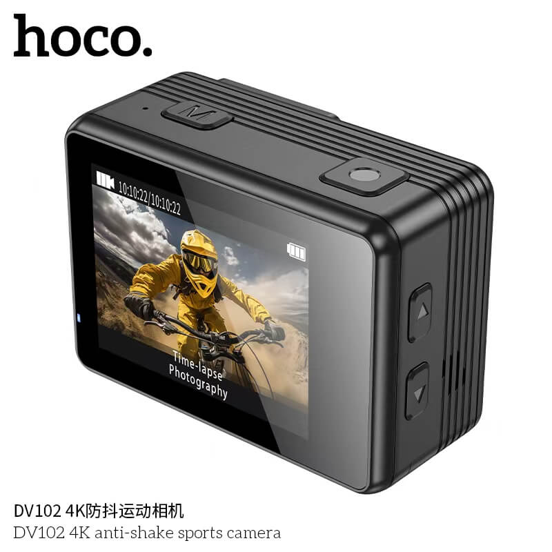 HOCO DV102 Anti-Shake 4K Sports camera - Black