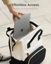 LOVEVOOK Laptop Backpack for Women 15.6" - Beige/Black