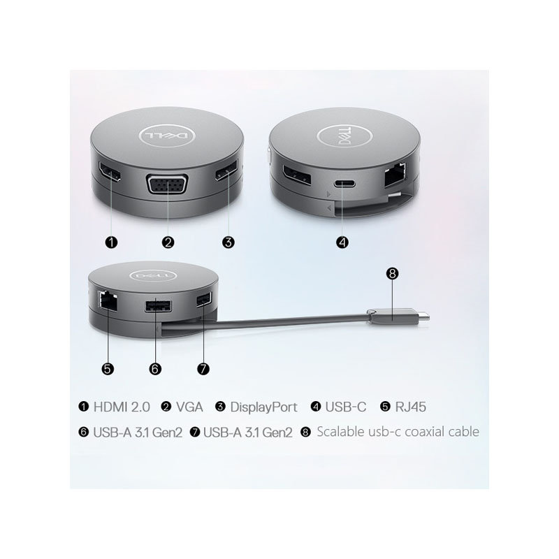 Dell 7in1 USB-C Multiport Adpt