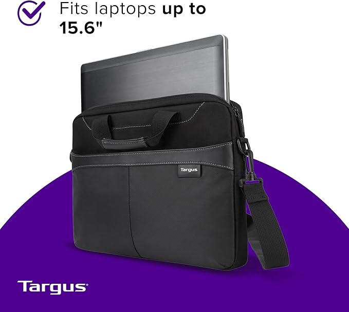 TARGUS 15.6" Business Casual Slim Briefcase, Black