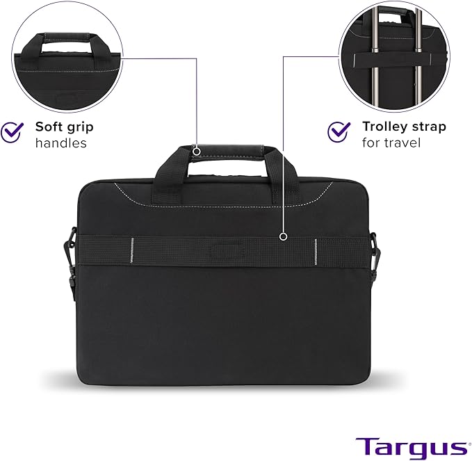 TARGUS 15.6" Business Casual Slim Briefcase, Black