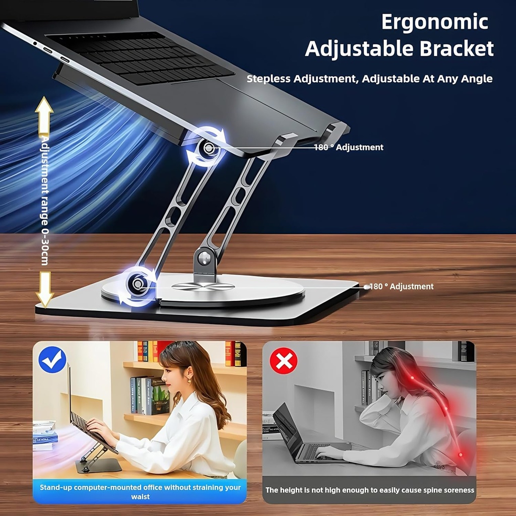 Craftreasure Laptop Cooling Stand with Fan and 360 ° Rotating Base
