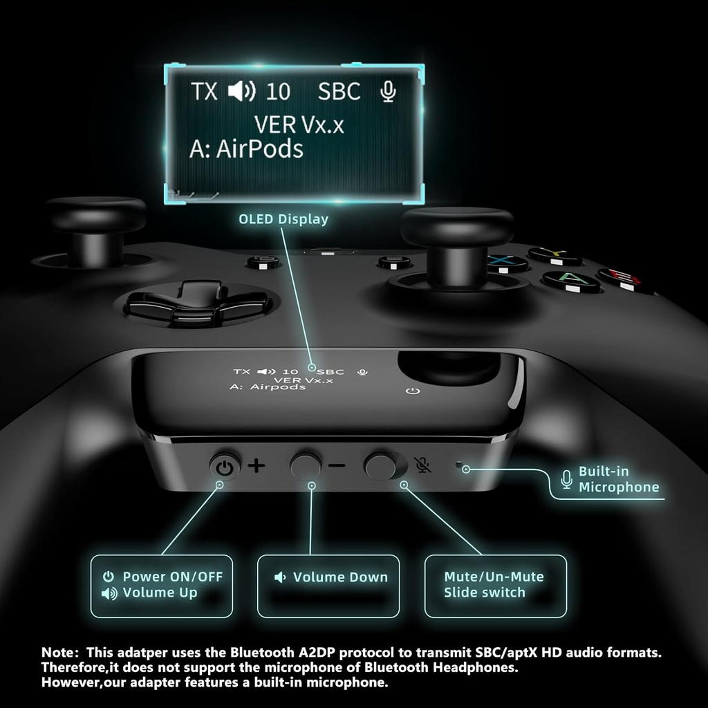 Yocowoco Bluetooth 5.2 Wireless Audio Transmitter Adapter