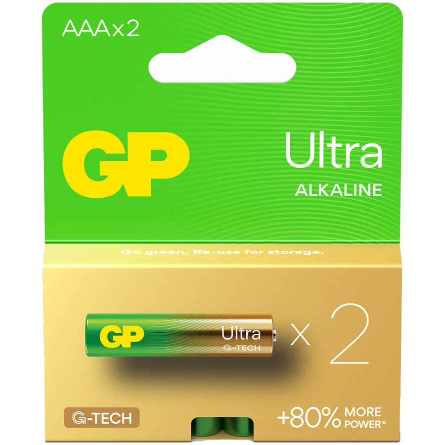 GP AAA Ultra Battery 2pk
