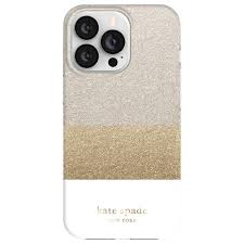 Kate Spade NY iPhone 13 Case Glitter Block White
