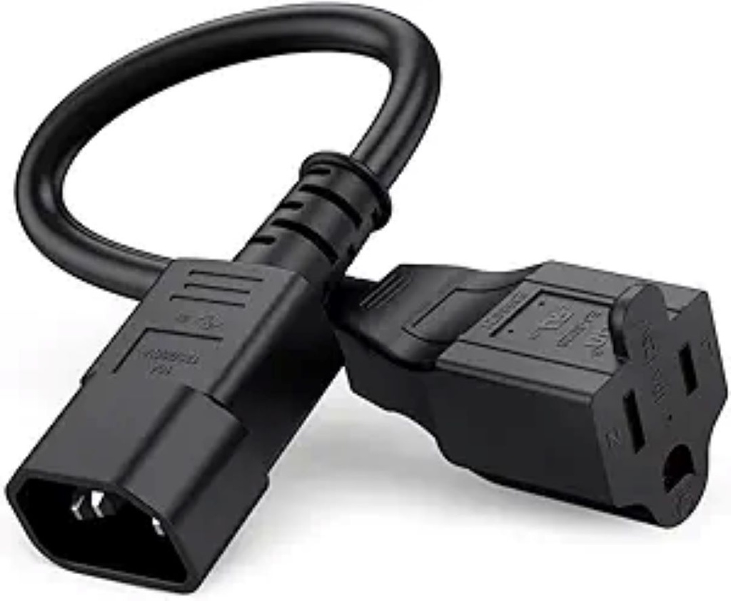 CableCreation [10-Pack] 1 Foot 18AWG Power cord