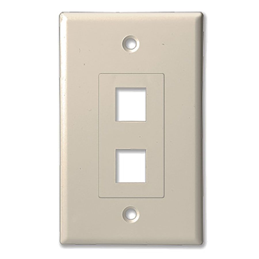 SCP Decora 2 Port Insert with Faceplate White