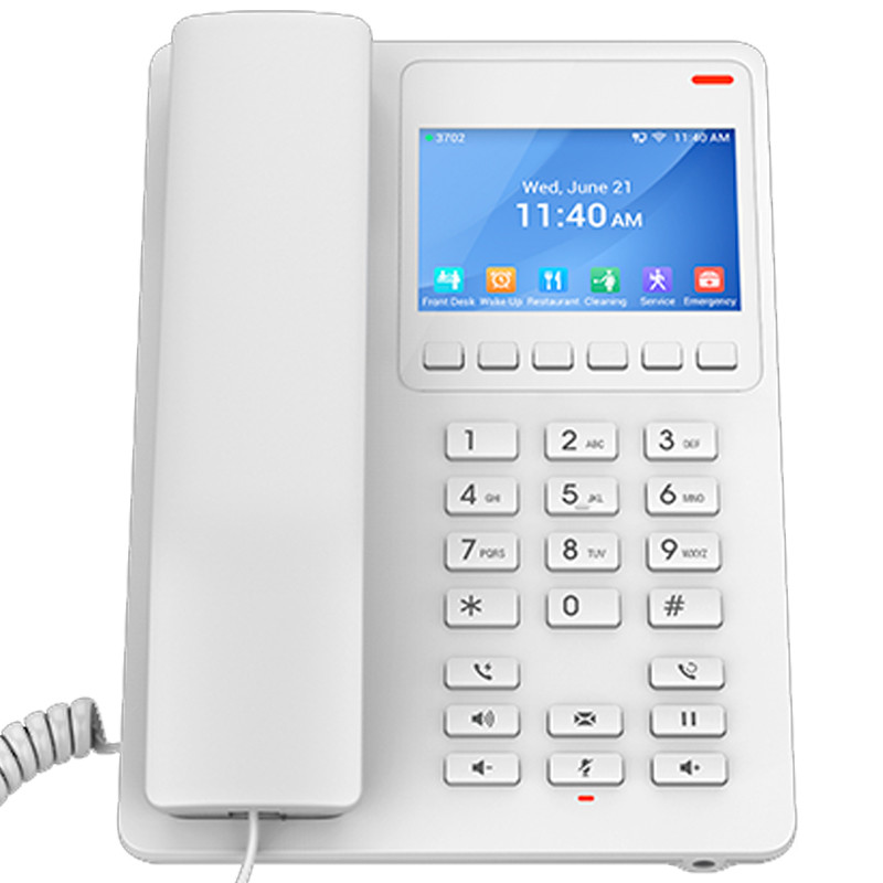 Grandstream GHP630W Compact Hotel phone w/color LCD & WiFi White
