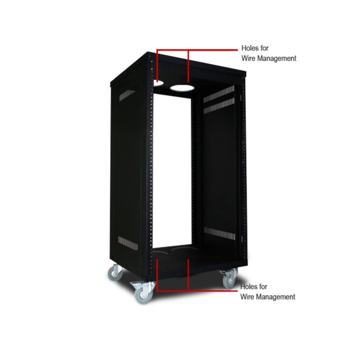 Strong Contractor Series 16U Floor Standing Rack 18" Depth