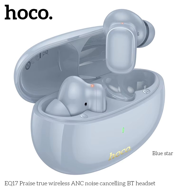 HOCO EQ17 Wireless ANC BT Headset - Blue Star
