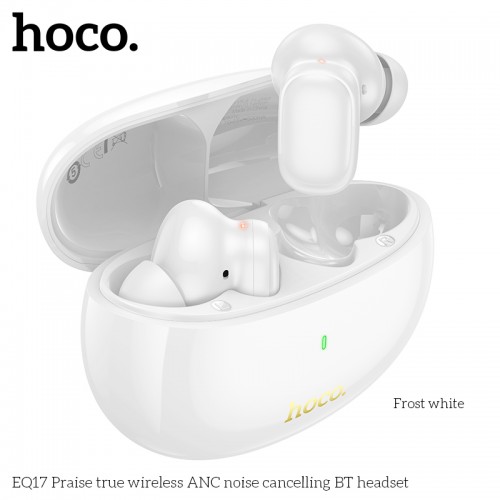 HOCO EQ17 Wireless ANC BT Headset - Frost White