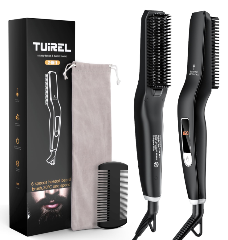 TUIREL Beard Straightener for Men
