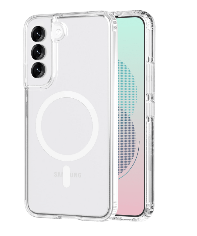 AMPD  TPU / Acrylic Crystal Clear Case with MagRing Samsung Galaxy S25 - Clear