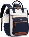 LOVEVOOK Waterproof Computer Backpack 15.6" - Dark Blue / Beige