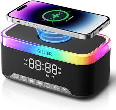 Gillier Bluetooth Wireless Speaker Clock Radio - Black
