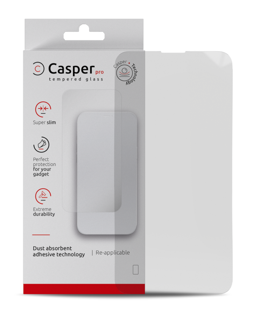 Casper Pro Tempered Glass For iPhone 13 / 13 Pro / 14/ 16e / 17e (Clear)