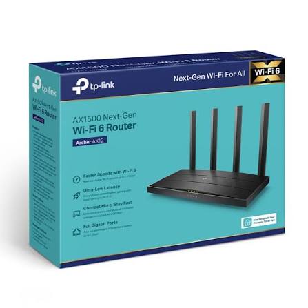 TP-Link AX1500 Dual Band WiFi Router - Archer AX12