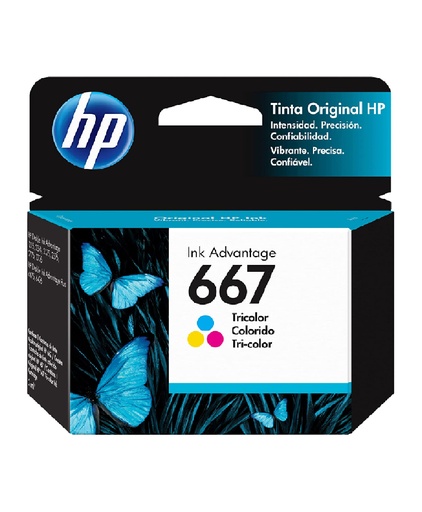 [3YM78AL] HP Ink 667 Tricolor
