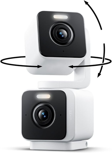 [WYZEC-DUO-WH] WYZE Duo Cam Pan Indoor/Outdoor IP65 2K 360° Pan/Tilt Smart Home Security Camera