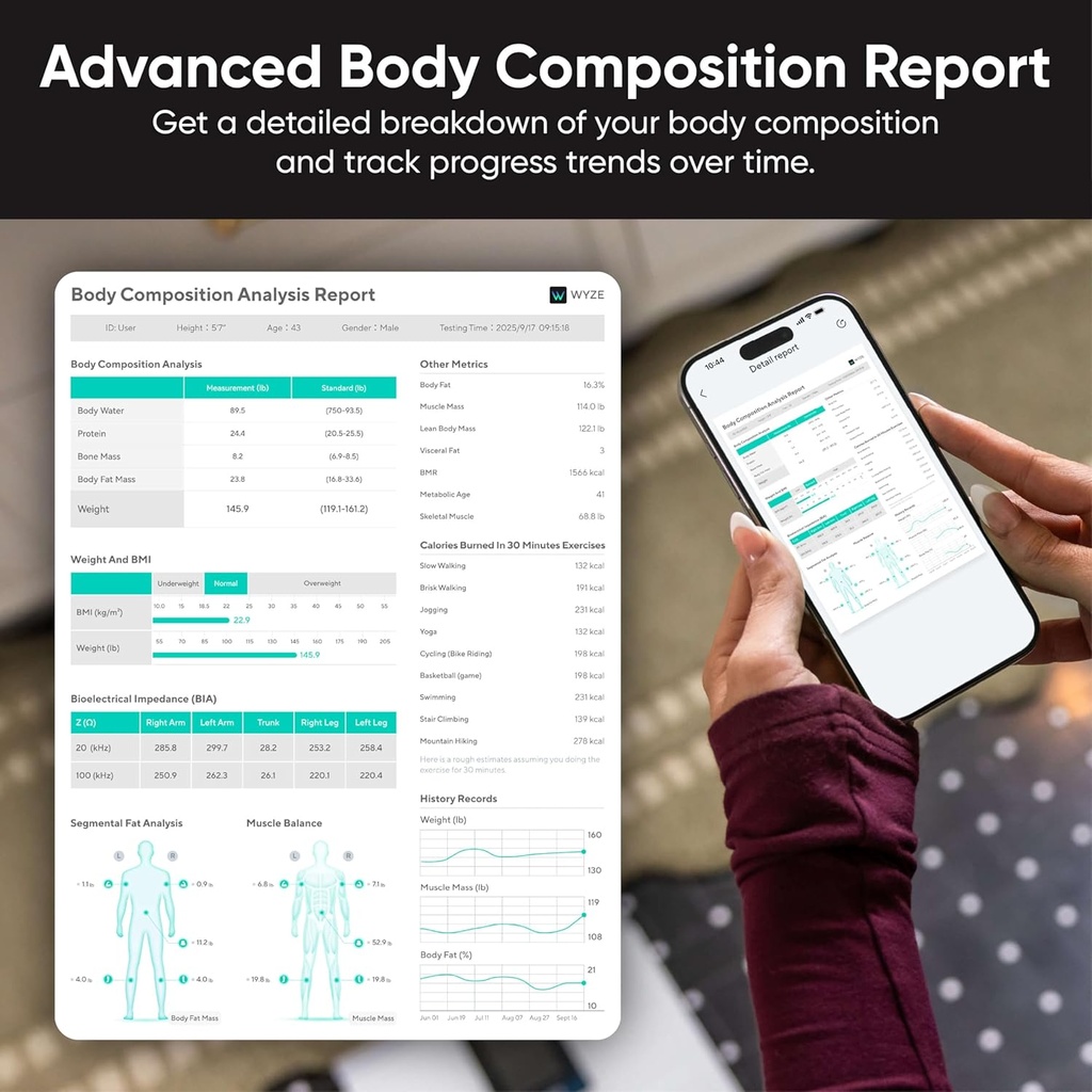 Wyze Scale Ultra BodyScan Smart Scale with Handle