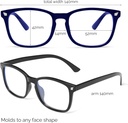 Advanced Blue Light Blocking Computer Glasses - Lt Black/ Dk Blue