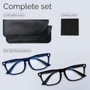 Advanced Blue Light Blocking Computer Glasses - Lt Black/ Dk Blue