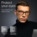 Advanced Blue Light Blocking Computer Glasses - Lt Black/ Dk Blue