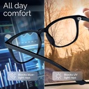 Advanced Blue Light Blocking Computer Glasses - Lt Black/ Dk Blue