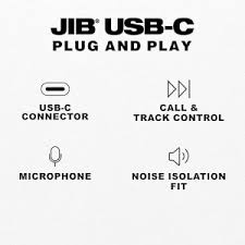 Skullcandy JIB USB-C Wired Earbuds - Bone
