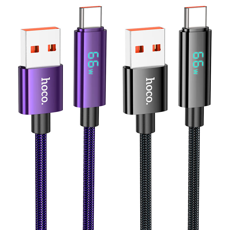 HOCO U125 Benefit 5A charging cable with Display Type-C