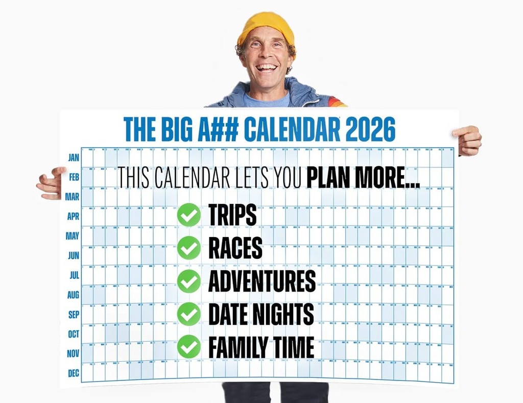 Full-Year 2026 Dry-Erase Wall Calendar