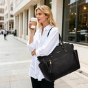 LOVEVOOK Laptop Tote Bag for Women 17.3" - Black