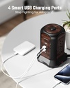 SuperDanny Power Strip Tower Surge Protector, 9 Outlets 4 USB ports