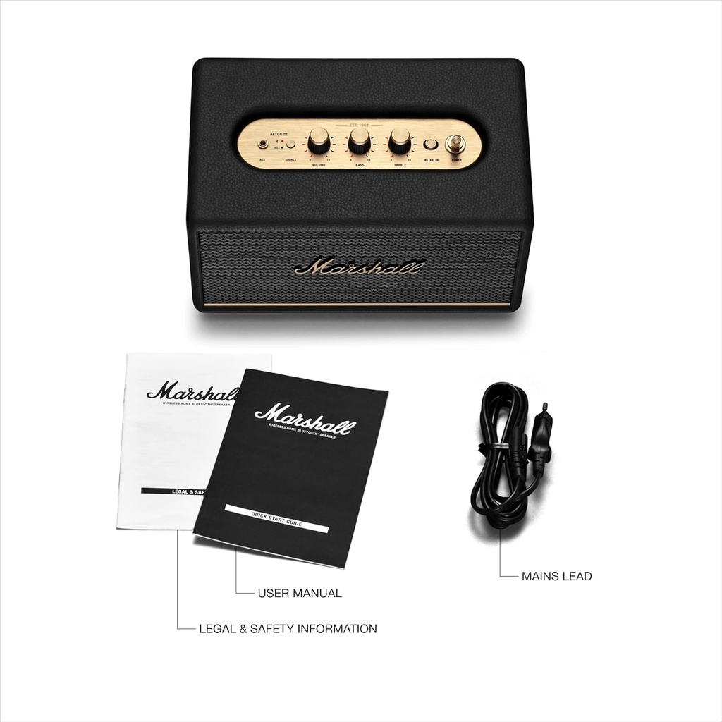 Marshall Acton III Bluetooth Speaker - Black