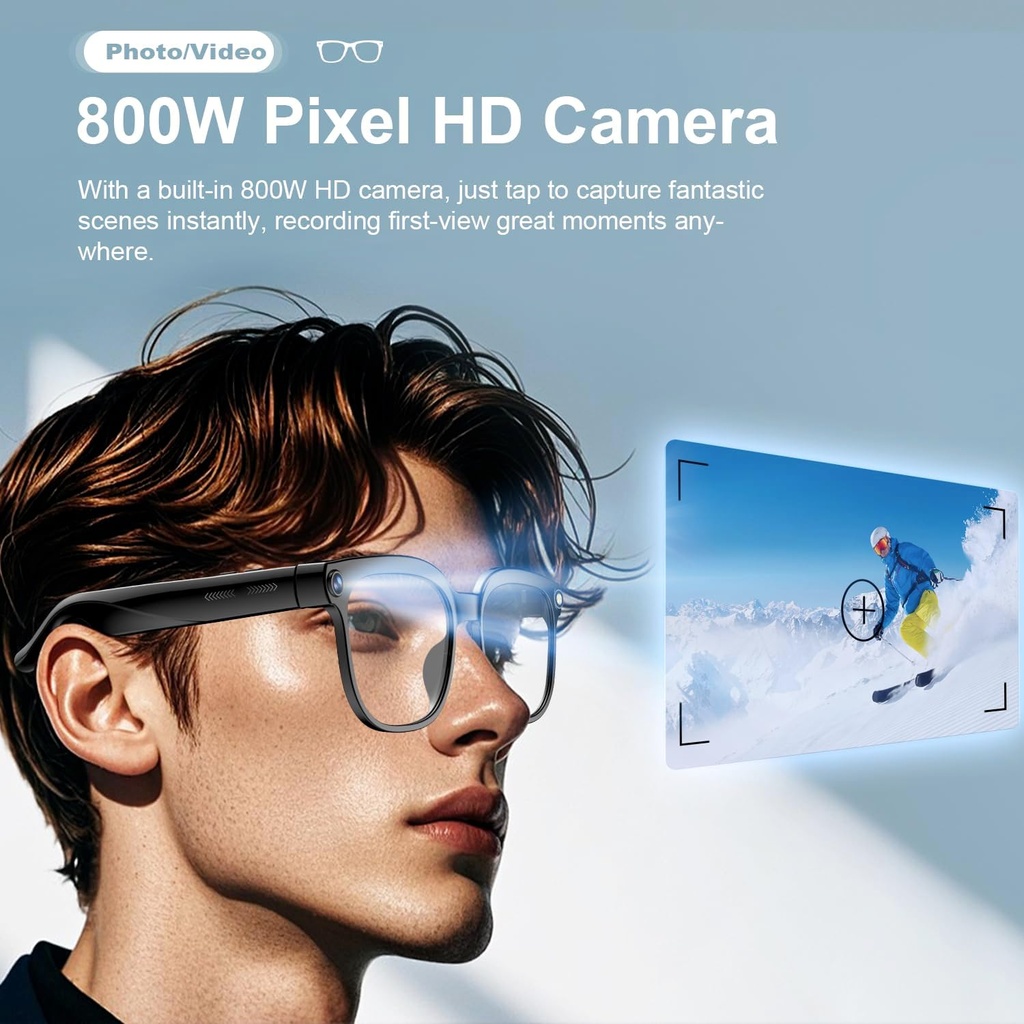 AI Smart Glasses with Camera and Audio