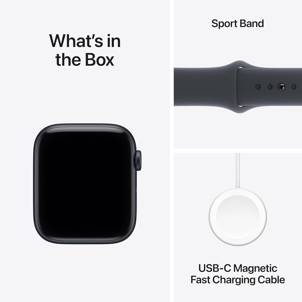 Apple Watch SE 3 40mm Midnight Aluminum Case with Midnight Sport Band - S/M