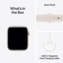 Apple Watch SE 3 44mm Starlight Aluminum Case with Starlight Sport Band - S/M