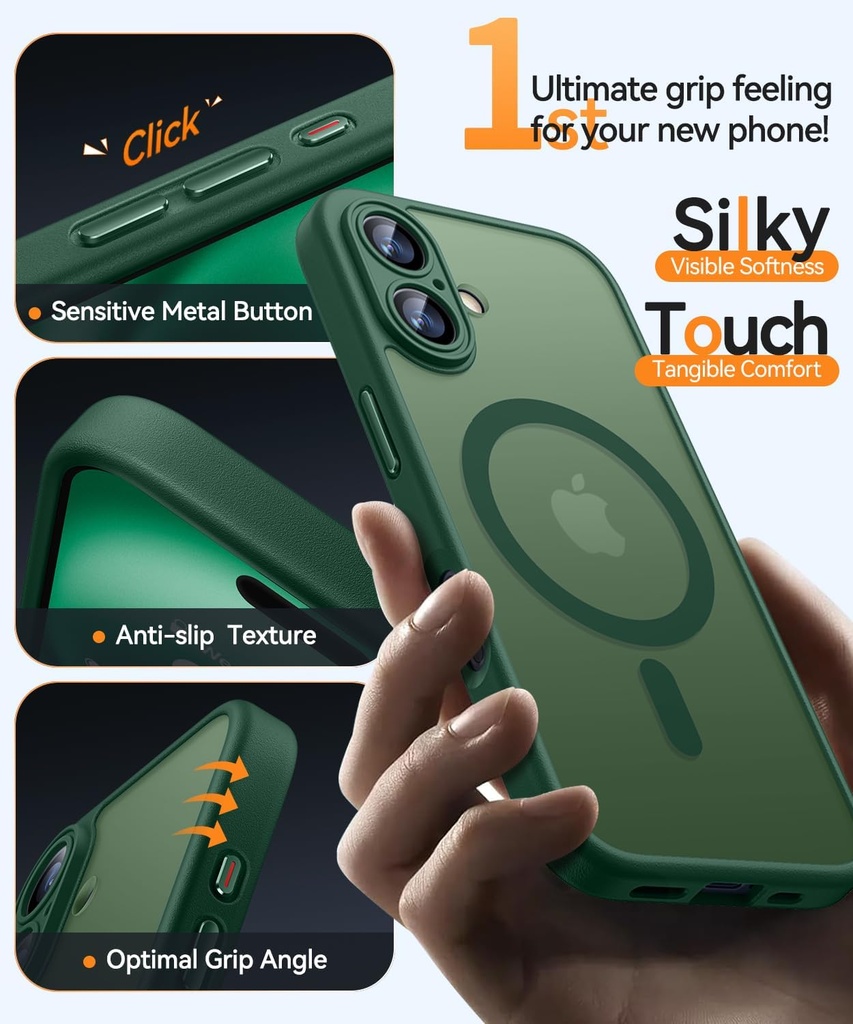 Canshn Case for iPhone 16 - Deep Green