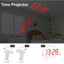 Petilleur Projection Alarm Clock - White