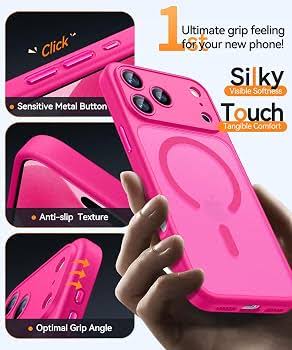 Canshn Case for iPhone 17 Pro - Hot Pink