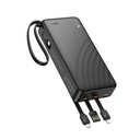 HOCO J146A 20000mAh Power Bank with four cables - Black