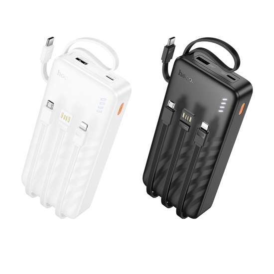 HOCO J146A 20000mAh Power Bank with four cables - White
