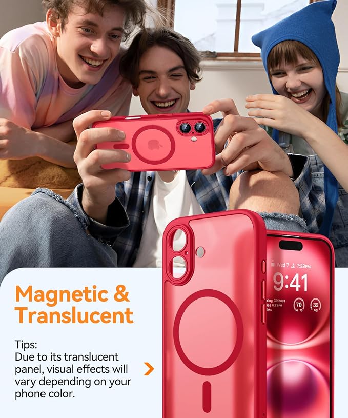Canshn Case for iPhone 16 - Red