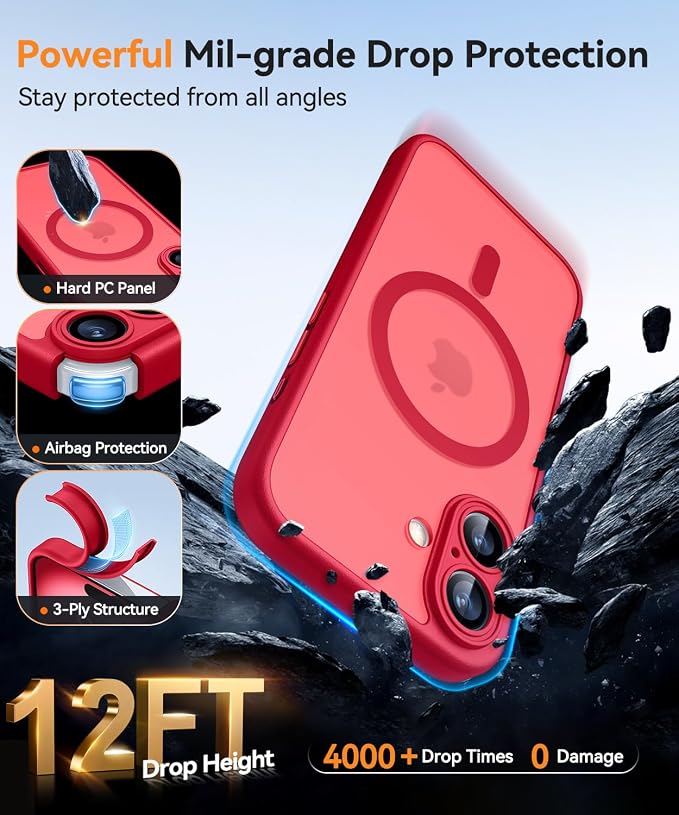 Canshn Case for iPhone 16 - Red