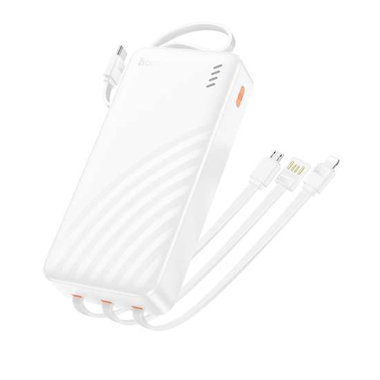 HOCO J146A 20000mAh Power Bank with four cables - White