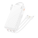 HOCO J146A 20000mAh Power Bank with four cables - White