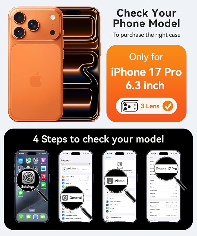 Canshn Case for iPhone 17 Pro - Black