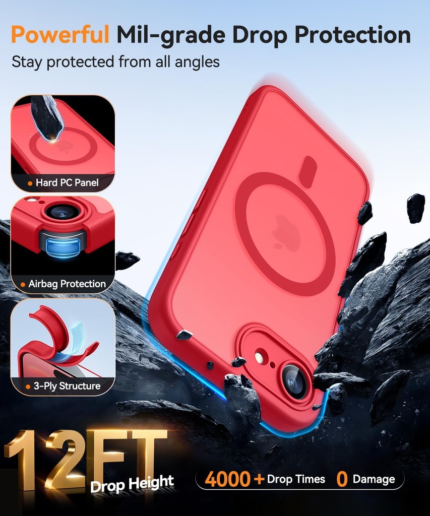 Canshn Case for iPhone 17e / 16e - Red