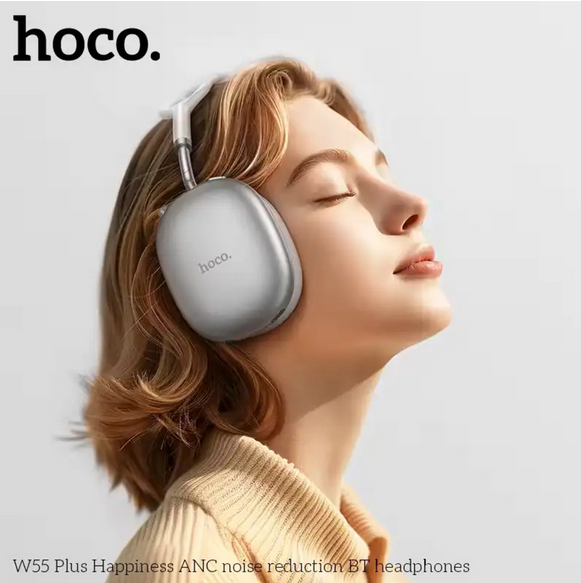 HOCO W55 Plus ANC BT headphones - Silver
